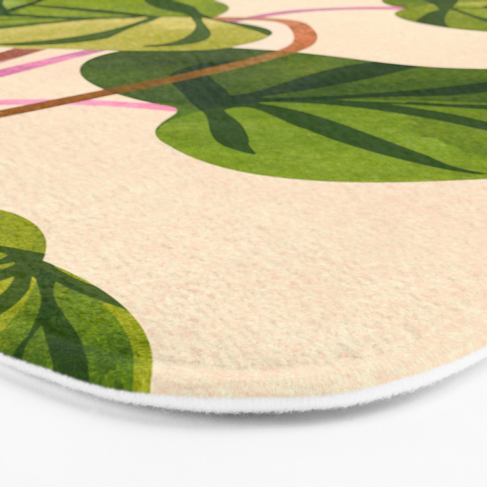 Thriving In The Sun - Cute Botanical Painting Bath Mat Gallery Image 3