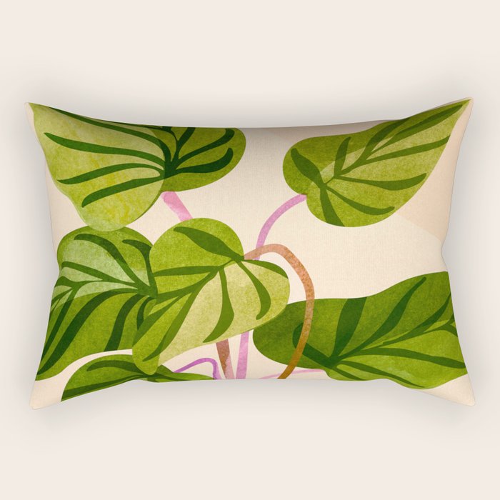 Thriving In The Sun - Cute Botanical Painting Rectangular Pillow Gallery Image 2