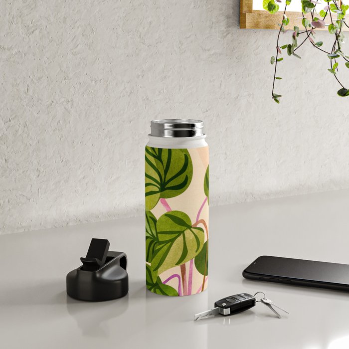 Thriving In The Sun - Cute Botanical Painting Water Bottle Gallery Image 4