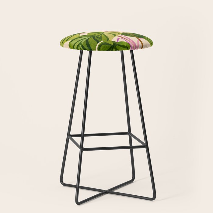 Thriving In The Sun - Cute Botanical Painting Stool Gallery Image 1