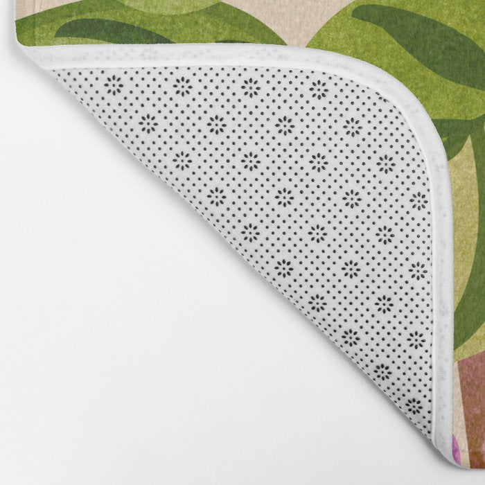 Thriving In The Sun - Cute Botanical Painting Bath Mat Gallery Image 2