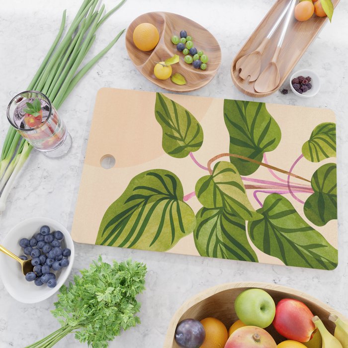 Thriving In The Sun - Cute Botanical Painting Cutting Board Gallery Image 2