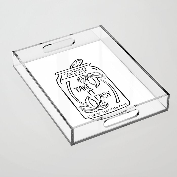 TAKE IT EASY BEER Acrylic Tray Gallery Image 1