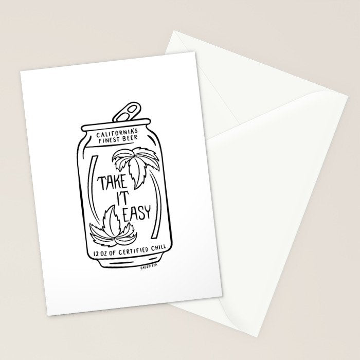 TAKE IT EASY BEER Stationery Card Gallery Image 2