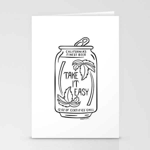 TAKE IT EASY BEER Stationery Card Gallery Image 2
