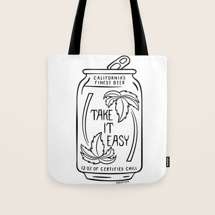 TAKE IT EASY BEER Tote Bag Gallery Image 1