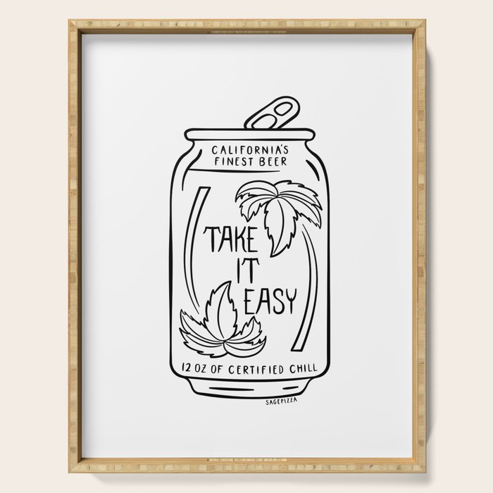 TAKE IT EASY BEER Serving Tray Gallery Image 1