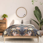William Morris Inspired Butterfly Pattern - Midnight Garden Comforter Gallery Image 3