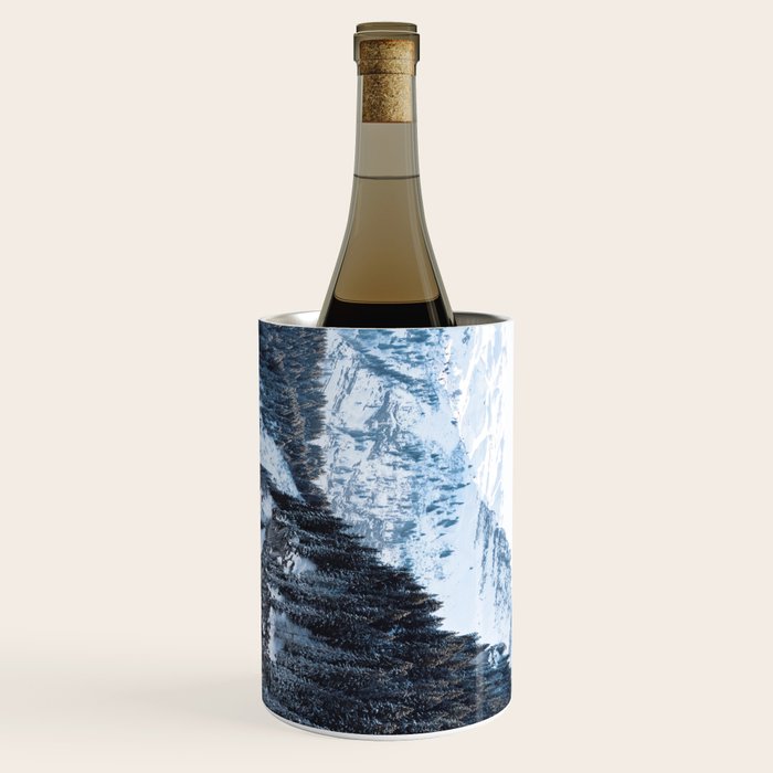 Snowy Mountain Landscape Wine Chiller Gallery Image 1