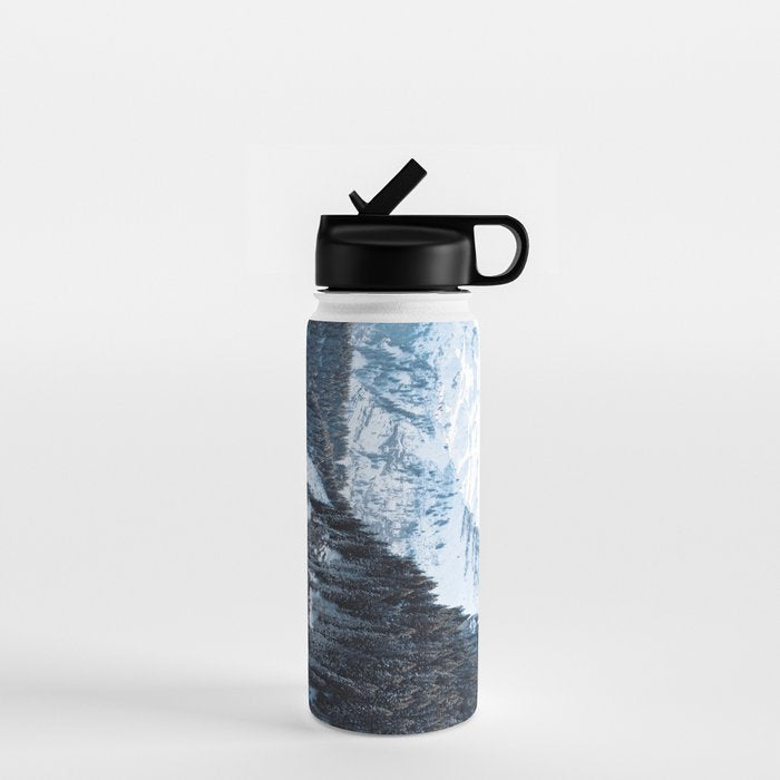 Snowy Mountain Landscape Water Bottle Gallery Image 1