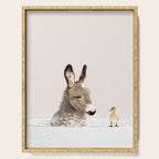 Baby Donkey in a Bathtub, Donkey Taking a Bath, Donkey Bathing, Bathtub Animal Art Print By Synplus Serving Tray Gallery Image 1