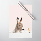 Baby Donkey in a Bathtub, Donkey Taking a Bath, Donkey Bathing, Bathtub Animal Art Print By Synplus Wrapping Paper Gallery Image 1
