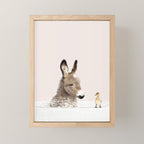 Baby Donkey in a Bathtub, Donkey Taking a Bath, Donkey Bathing, Bathtub Animal Art Print By Synplus Mini Art Print Gallery Image 1