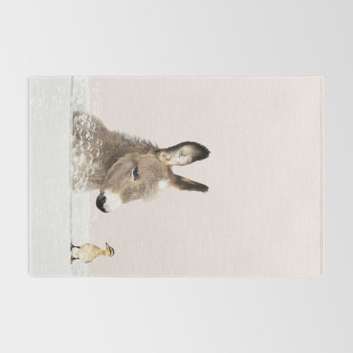 Baby Donkey in a Bathtub, Donkey Taking a Bath, Donkey Bathing, Bathtub Animal Art Print By Synplus Rug Gallery Image 2