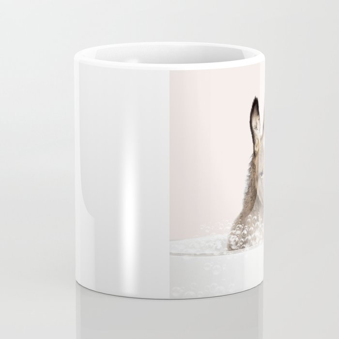 Baby Donkey in a Bathtub, Donkey Taking a Bath, Donkey Bathing, Bathtub Animal Art Print By Synplus Coffee Mug Gallery Image 4