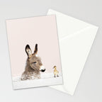 Baby Donkey in a Bathtub, Donkey Taking a Bath, Donkey Bathing, Bathtub Animal Art Print By Synplus Stationery Card Gallery Image 2