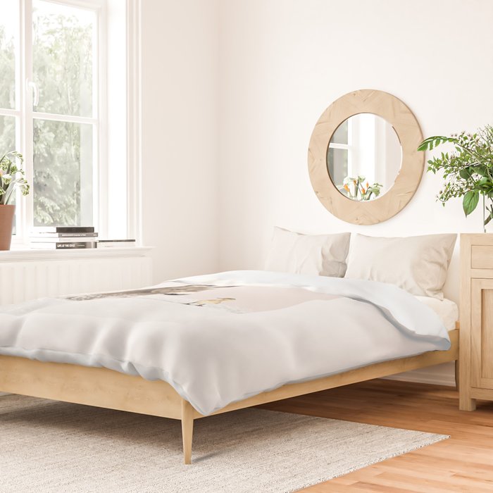 Baby Donkey in a Bathtub, Donkey Taking a Bath, Donkey Bathing, Bathtub Animal Art Print By Synplus Duvet Cover Gallery Image 2