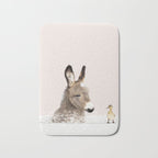 Baby Donkey in a Bathtub, Donkey Taking a Bath, Donkey Bathing, Bathtub Animal Art Print By Synplus Bath Mat Gallery Image 1