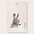 Baby Donkey in a Bathtub, Donkey Taking a Bath, Donkey Bathing, Bathtub Animal Art Print By Synplus Cutting Board Gallery Image 1