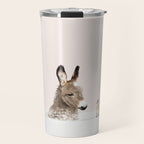 Baby Donkey in a Bathtub, Donkey Taking a Bath, Donkey Bathing, Bathtub Animal Art Print By Synplus Travel Mug Gallery Image 1