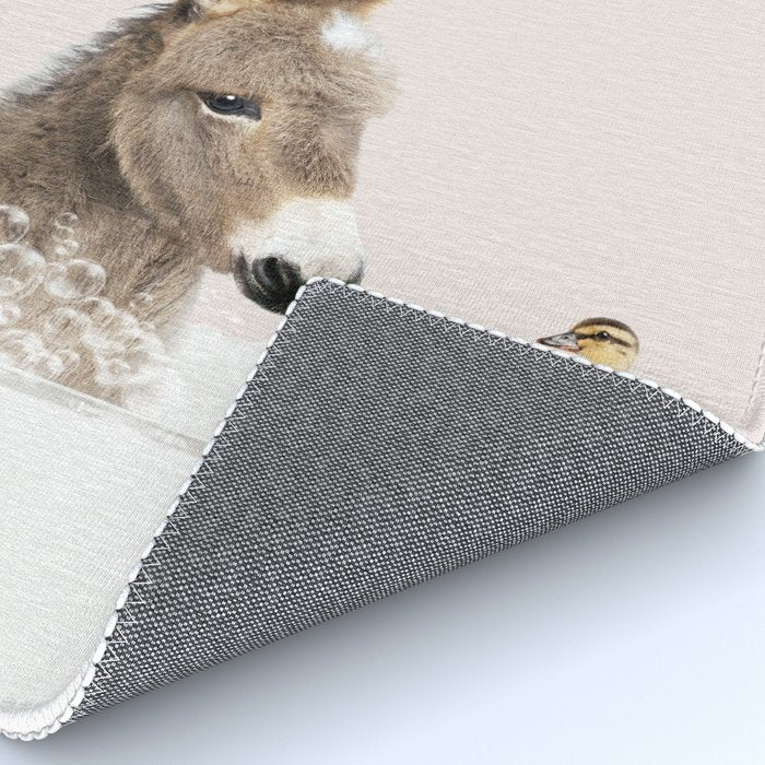 Baby Donkey in a Bathtub, Donkey Taking a Bath, Donkey Bathing, Bathtub Animal Art Print By Synplus Rug Gallery Image 4
