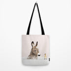 Baby Donkey in a Bathtub, Donkey Taking a Bath, Donkey Bathing, Bathtub Animal Art Print By Synplus Tote Bag Gallery Image 2