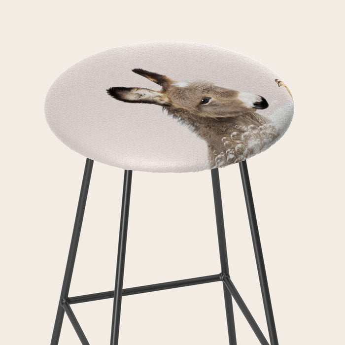 Baby Donkey in a Bathtub, Donkey Taking a Bath, Donkey Bathing, Bathtub Animal Art Print By Synplus Stool Gallery Image 2