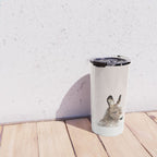 Baby Donkey in a Bathtub, Donkey Taking a Bath, Donkey Bathing, Bathtub Animal Art Print By Synplus Travel Mug Gallery Image 4