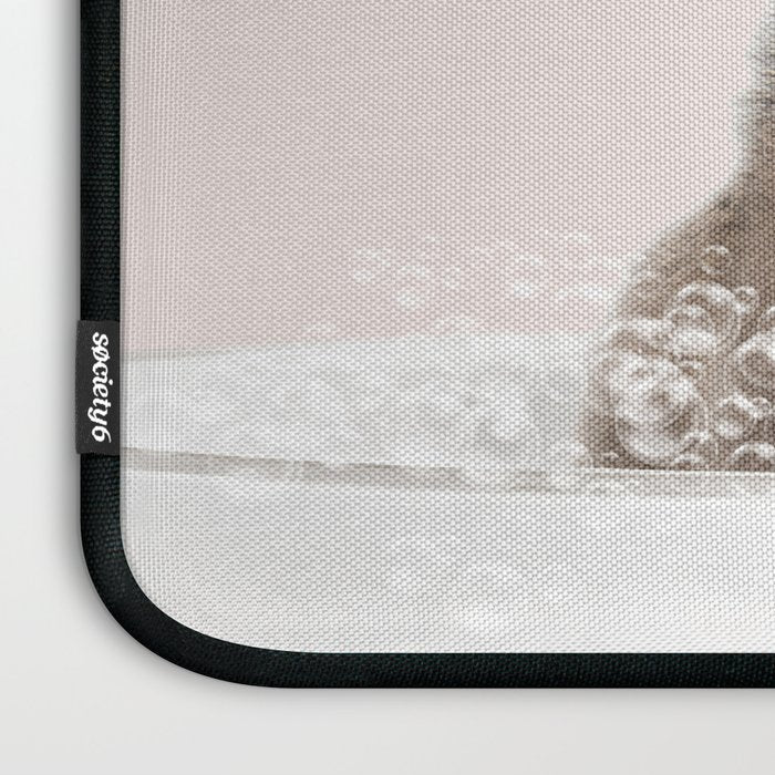 Baby Donkey in a Bathtub, Donkey Taking a Bath, Donkey Bathing, Bathtub Animal Art Print By Synplus Laptop Sleeve Gallery Image 3