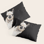 Sneaky Llama in Black Pillow Sham Gallery Image 3