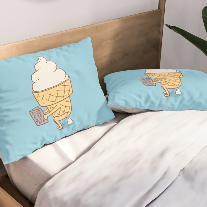 Everyone Poops (Blue) Pillow Sham Gallery Image 2