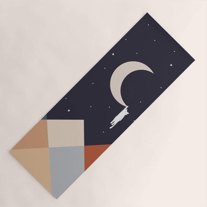 Cat Landscape 176 Hang on the Moon Yoga Mat Gallery Image 1