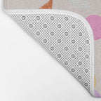 Pastel Nostalgic Doodles - Retro Teen Pattern Bath Mat Gallery Image 2