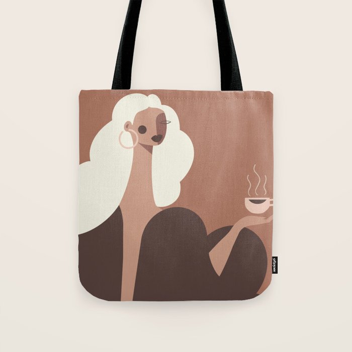 Coffee Hour Inspired by PANTONE 17 1230 Mocha Mousse Tote Bag