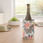 Squirrels & Blooms - Coral & Teal Wine Chiller Gallery Image 4