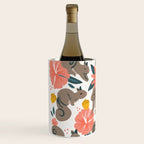 Squirrels & Blooms - Coral & Teal Wine Chiller Gallery Image 2