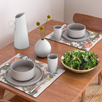 Squirrels & Blooms - Coral & Teal Placemat Gallery Image 2