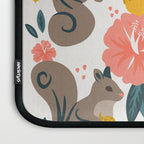 Squirrels & Blooms - Coral & Teal Laptop Sleeve Gallery Image 3