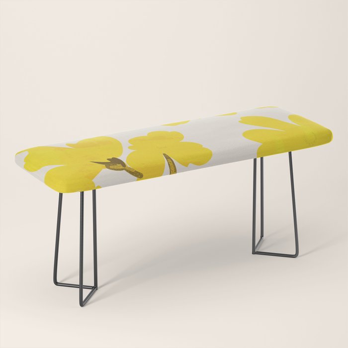 Soft Yellow Flowers Bench Gallery Image 1