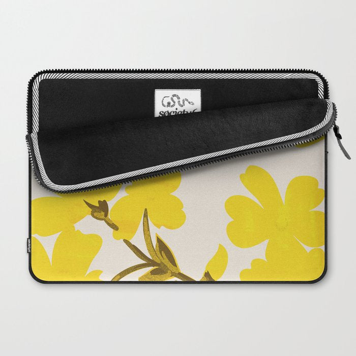 Soft Yellow Flowers Laptop Sleeve Gallery Image 2