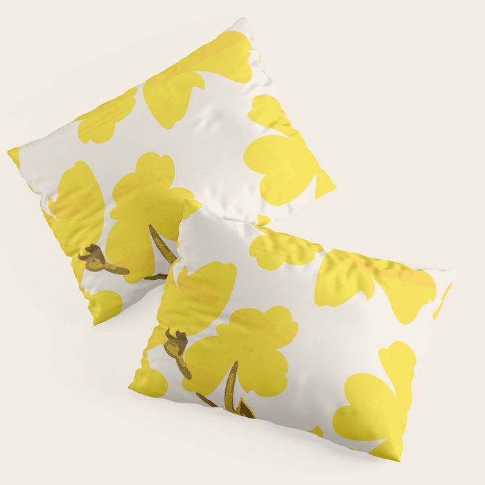 Soft Yellow Flowers Pillow Sham Gallery Image 3