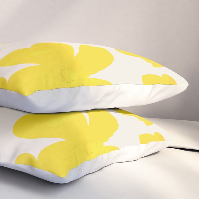 Soft Yellow Flowers Pillow Sham Gallery Image 3