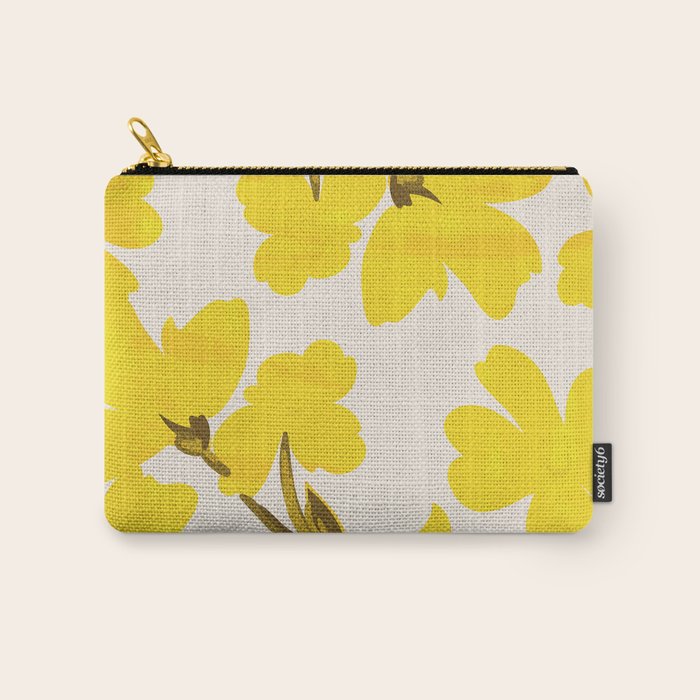 Soft Yellow Flowers Carry All Pouch Gallery Image 1