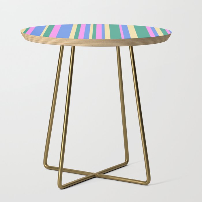 Classic Stripes XV - 90s Pastel Side Table Gallery Image 1