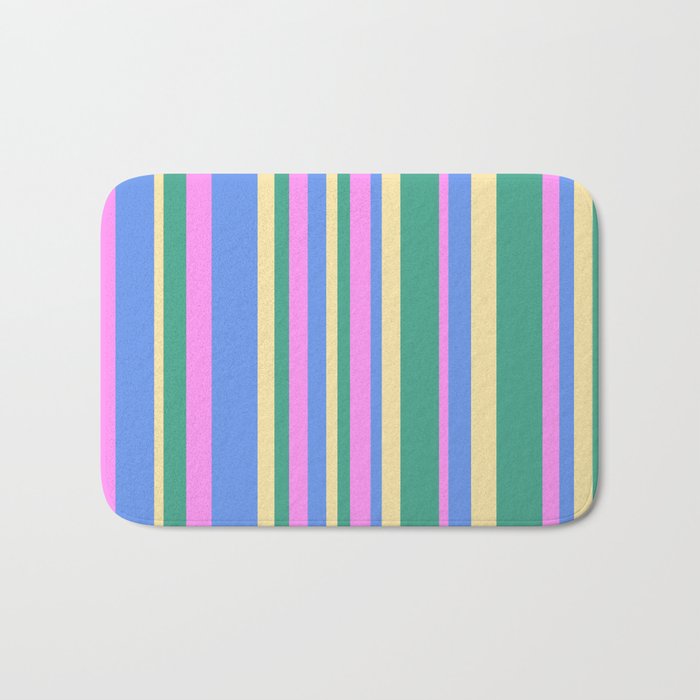 Classic Stripes XV - 90s Pastel Bath Mat Gallery Image 1