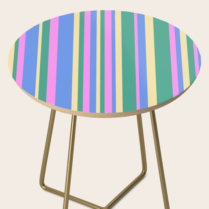 Classic Stripes XV - 90s Pastel Side Table Gallery Image 2