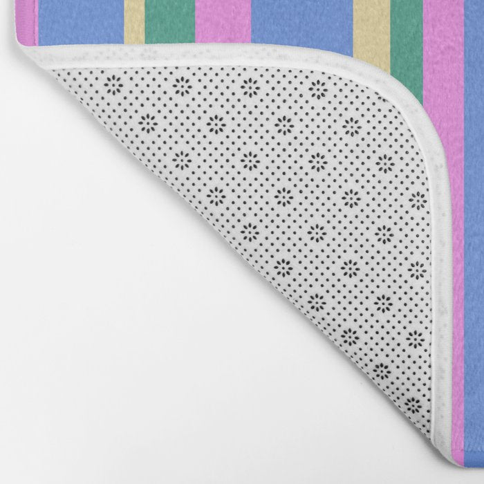 Classic Stripes XV - 90s Pastel Bath Mat Gallery Image 2