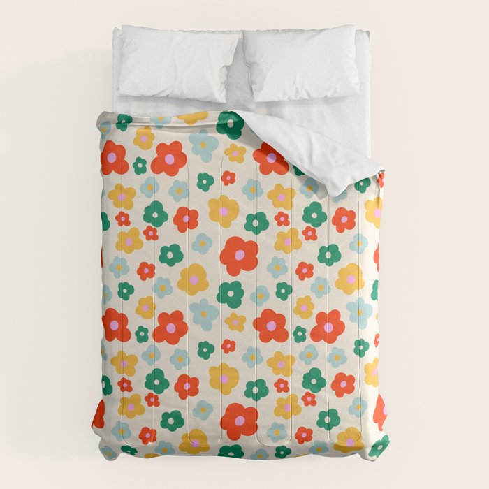 Colorful Ditzy Flowers  Comforter Gallery Image 6