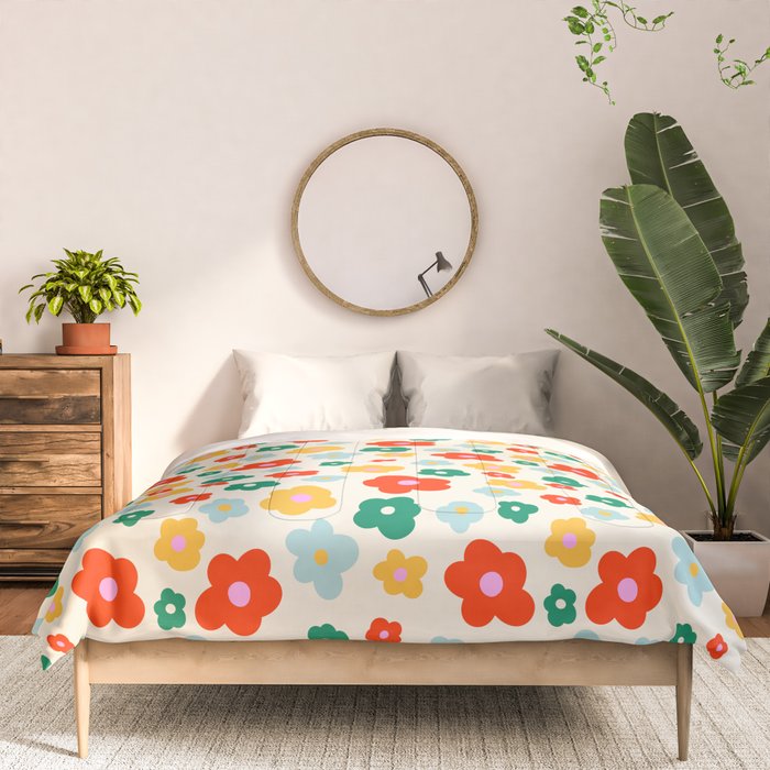 Colorful Ditzy Flowers  Comforter Gallery Image 3