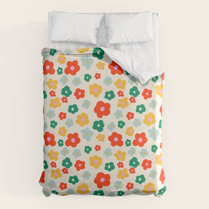Colorful Ditzy Flowers  Duvet Cover Gallery Image 6